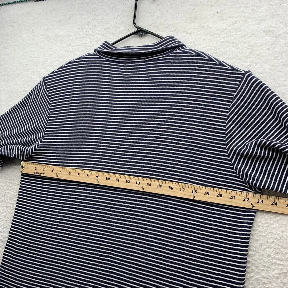 Polo Sport Ralph Lauren‎ Polo Shirt Mens XL Blue White Striped Golf Flag Preppy